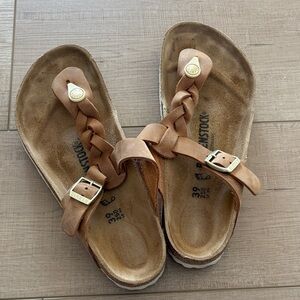Birkenstock Gizeh Light Brown Braided Sandals
